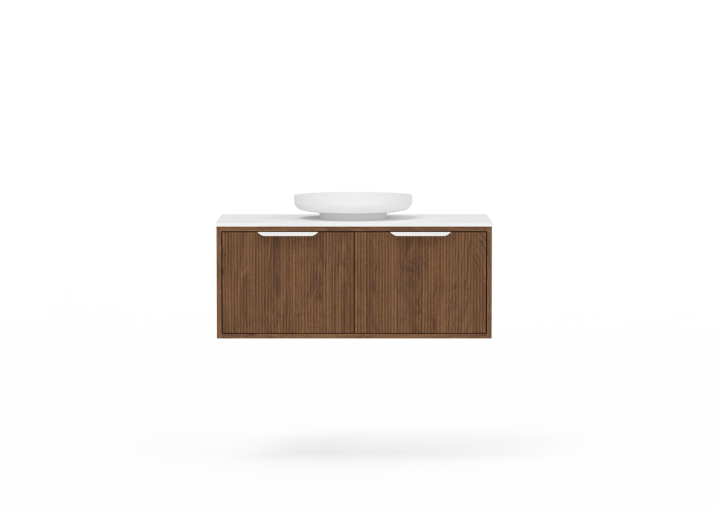 Clifton 36" Floating Vanity – Florentine Walnut | Home Bathroomware